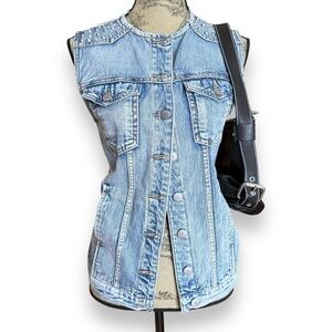 Y2K Forever 21 Studded Denim Vest Size L